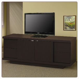 TV Stands Contemporary Media Console with Drawers and Shelves by Coaster